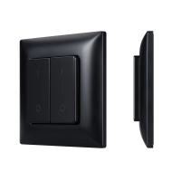 INTELLIGENT ARLIGHT Кнопочная панель SMART-RF-801-22-2G-DIM-SUF Black (3V, 2.4G) (IARL, IP20 Пластик, 5 лет)