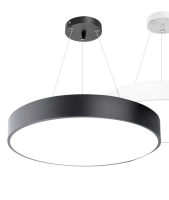 Светильник круглый линейный светодиодный  подвесной, HB0409, LED 72W 4000К диаметр 800mm, черный