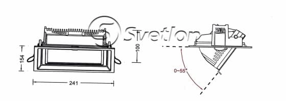 Светильник встраиваемый светодиодный, DW2530 30W