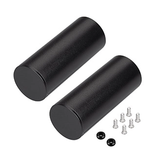 Заглушка ROUND-D36-360 BLACK с отверстием (Arlight, Металл)