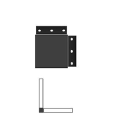 Соединитель для линейных светильников, Connektor, "L"-образный, черный