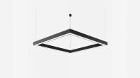 Подвесной профильный светильник ромб черный SILED ROMB-PROF 900х520х50х70 (52 Вт)