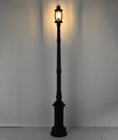 Светильник садово-парковый "Варна", G3960-1, 1* Е27  1*60W  IP44 h=2.45m, black+ wood.