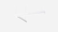 Г-образный светильник подвесной белый SILED ANGLE-PROF 510х510х50х70 (25 Вт, 3000K)