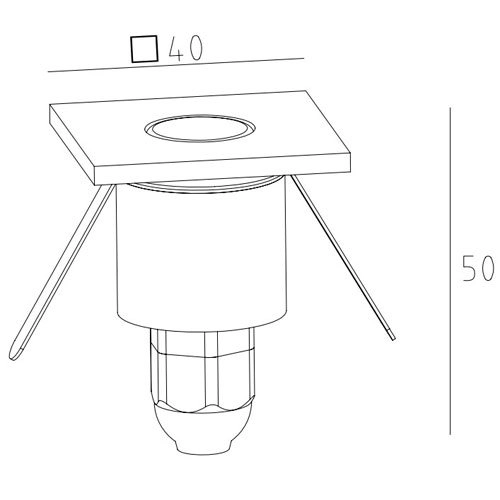 Встраиваемый светильник OASIS LIGHT, Серебристый, Модерн, W12693 SS