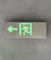 Светильник "Световой указатель", MBD-200S Е10, 220V 3W 6LED зеленых 352*138*8  2h, steel