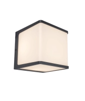 Светильник наcтенный, потолочный "Куб", WC2123, LED 19,1W 3000К, 4200К. IP54, темно серый