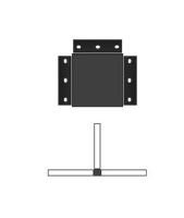 Соединитель для линейных светильников, "Т"-образный, черный, Connektor-2