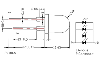 Светодиод ARL-10080PGC4-20 (Arlight, 10мм (круглый))