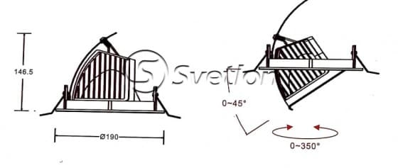 Светильник встраиваемый светодиодный, DW2240 40W