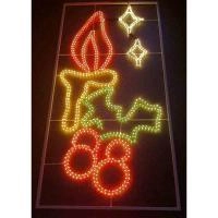 Световая фигура Свеча MR-055 100х150 см красно-желто-бело-зеленый