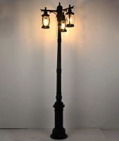 Светильник садово-парковый "Варна", G3960-3, 3*Е27 3*60W  IP44  h=2.51m, black+ wood