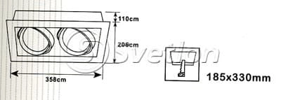 Светильник встраиваемый, WL111-2