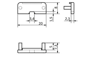 Заглушка SURFACE-GREY глухая (Arlight, Пластик)