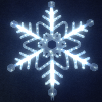 Cветодиодная фигура Cнежинка D6031 H72 см белый