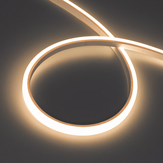 Лента герметичная WAVE-TOP-PU-A144-10x10mm 24V Warm3500 (5 W/m, IP68, 1m, wire x1) (Arlight, Вывод боковой, 3 года)