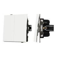 Механизм выключателя двухклавишный проходной SWT-TENDO-MKP2-SFPL-WH (230V, 10A) (Arlight, -)