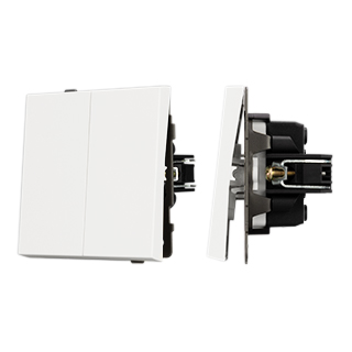 Механизм выключателя двухклавишный проходной SWT-TENDO-MKP2-SFPL-WH (230V, 10A) (Arlight, -)