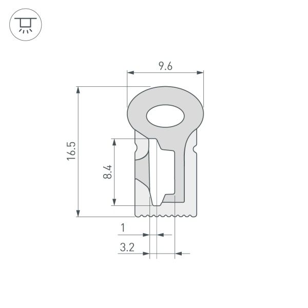 Силиконовый профиль WPH-FLEX-0817-SIDE-S8-10m WHITE (Arlight, Силикон)