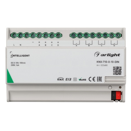 INTELLIGENT ARLIGHT Конвертер KNX-710-0-10-DIN (230V, 4x0/1-10, 4x16A) (IARL, Пластик)