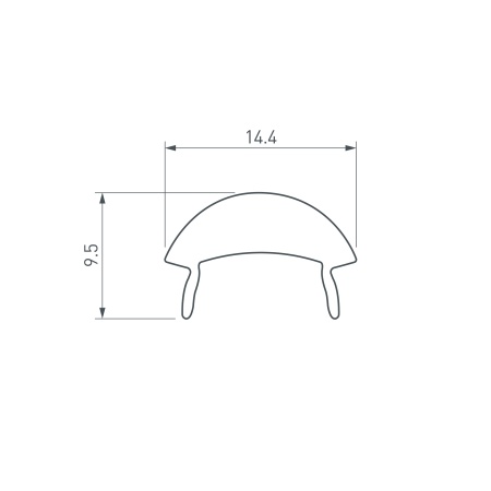 Экран с линзой 10°-60° для PDS, MIC (Arlight, Пластик)