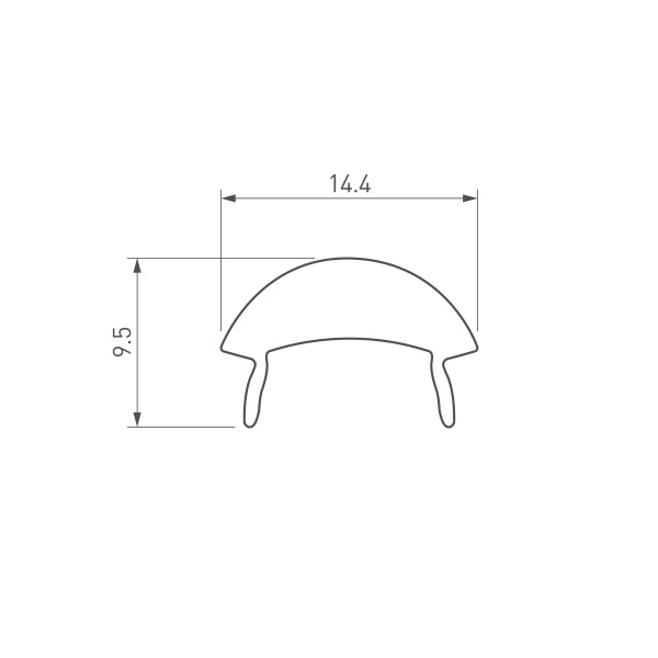 Экран с линзой 10°-60° для PDS, MIC (Arlight, Пластик)