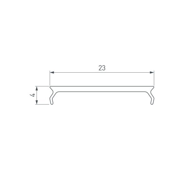 Экран FROST для профиля PLS-LOCK (Arlight, Пластик)
