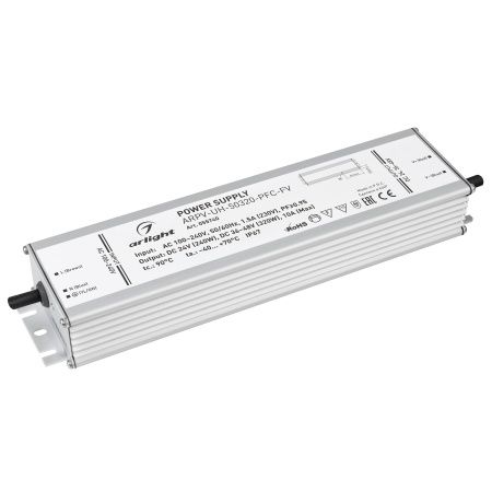 Блок питания ARPV-UH-50320-PFC-FV (24V 240W, 36-48V 320W, 10A) (Arlight, IP67 Металл, 7 лет)