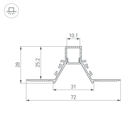 Профиль COMFORT10-V-FANTOM-2000 BLACK (Arlight, Алюминий)