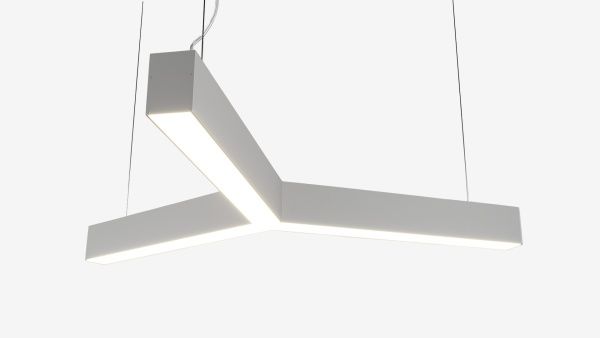 Подвесной Y-образный светильник белый SILED TRIO-STAR-PROF 870х750х50х70 (37 Вт)