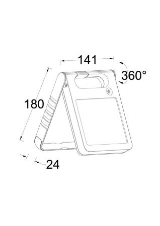 На солнечных батареях светильник Lutec, Зеленый, Модерн, P9077 Gr