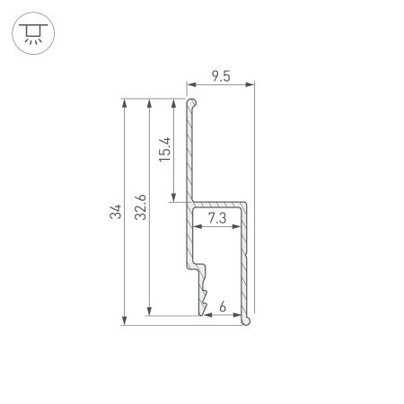 Профиль STRETCH-WALL-TECH-2000 (Arlight, Алюминий)
