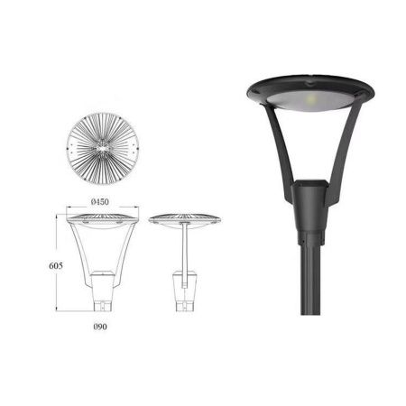 Уличный светодиодный светильник на столб G7006 80W 4000K