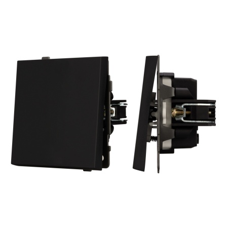 Механизм выключателя одноклавишный перекрёстный SWT-TENDO-MKX1-SFPL-BK (230V, 10A) (Arlight, -)