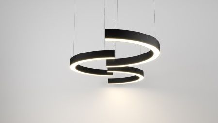 Подвесной светильник полукруг белый SILED NIMBUS-HALF 800х400х100х60 (28 Вт)