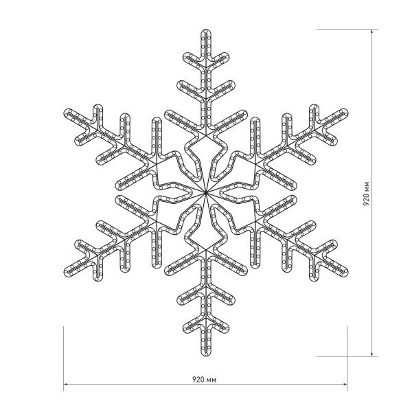 Фигура ARD-SNOWFLAKE-M3-920x920-432LED White (230V, 27W) (Ardecoled, IP65)
