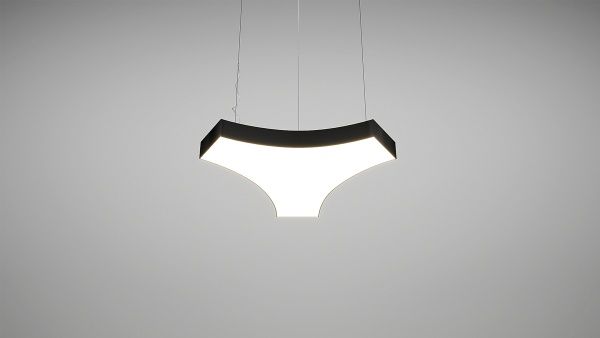 Подвесной Y-образный светильник черный SILED UNITY 520х1500х100 (24 Вт)