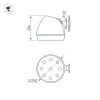 Светильник  OXOR-OZLUM-250x206-50W Day4000 (BK, 120 deg, 230V) IP65 (Arlight, IP65 Металл, 3 года)