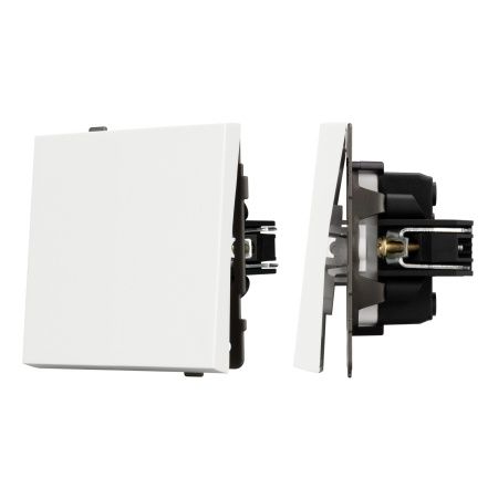 Механизм выключателя одноклавишный проходной SWT-TENDO-MKP1-SFPL-WH (230V, 10A) (Arlight, -)