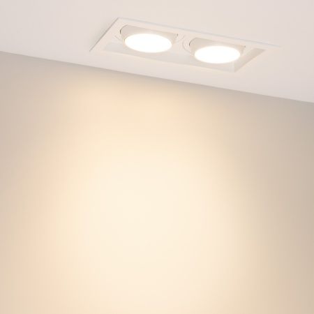 Светильник MS-VORTEX-BUILT-S250x140-2x30W Warm3000 (WH-WH, 50 deg, 230V) (Arlight, IP20 Металл, 5 лет)