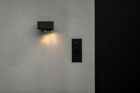 Светильник наcтенный "Кипр", WC4176, 2*GU10 IP44, темно серый