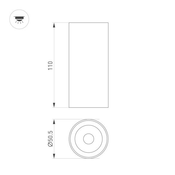 Светильник SP-GABI-SURFACE-R50-9W Day4000 (WH, 60 deg, 230V) (Arlight, IP40 Металл, 5 лет)