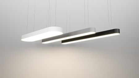 Светильник подвесной овальный черный SILED LARGO 2400х160х100 (59 Вт)