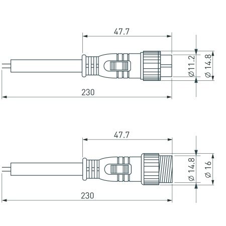 Коннектор питания ARL-LINE-2pin (24V) (Arlight, Закрытый)