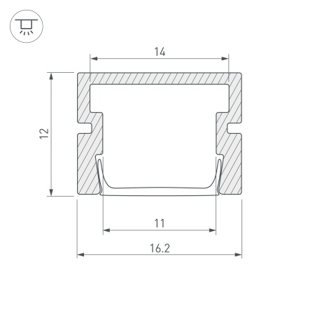 Профиль PDS-SM-2000 WHITE (Arlight, Алюминий)