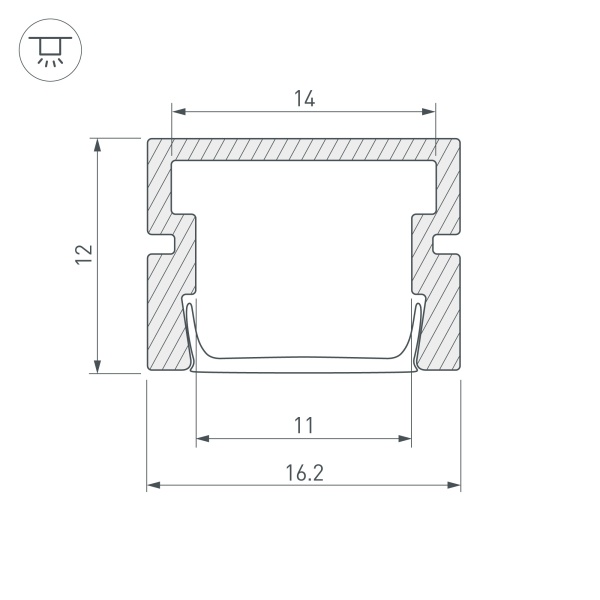 Профиль PDS-SM-2000 WHITE (Arlight, Алюминий)