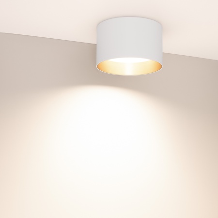 Светильник SP-BISCOTTO-R140-15W Warm3300-MIX (WH-GD, 80 deg, 230V) (Arlight, IP54 Металл, 5 лет)