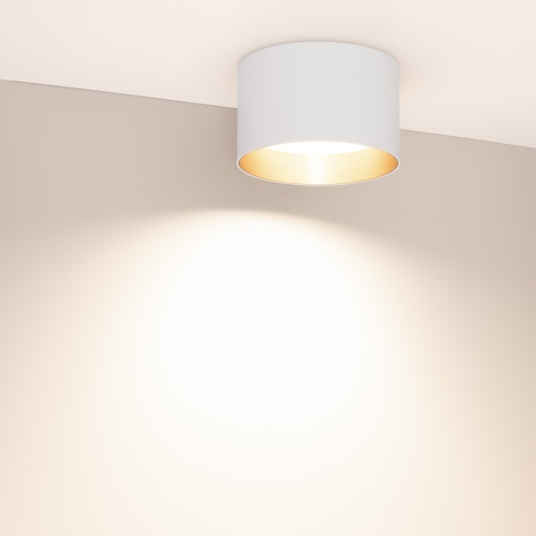 Светильник SP-BISCOTTO-R140-15W Warm3300-MIX (WH-GD, 80 deg, 230V) (Arlight, IP54 Металл, 5 лет)