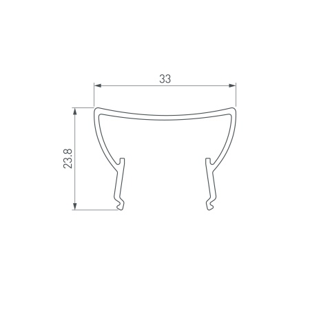 Экран ARH-WIDE-(B)-H20-2000 TPZ Frost-PM (Arlight, Пластик)
