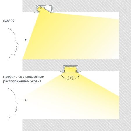 Профиль SL-BEVEL-W21-F-2000 ANOD BLACK (Arlight, Алюминий)